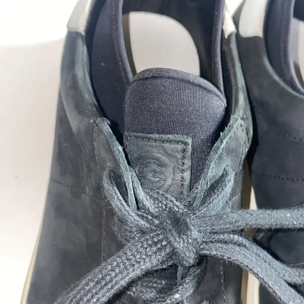 Greats platform black suede sneakers